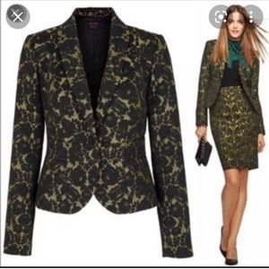 Banana Republic L’Wren Scott Collection Floral Brocade Lace Textured Blazer